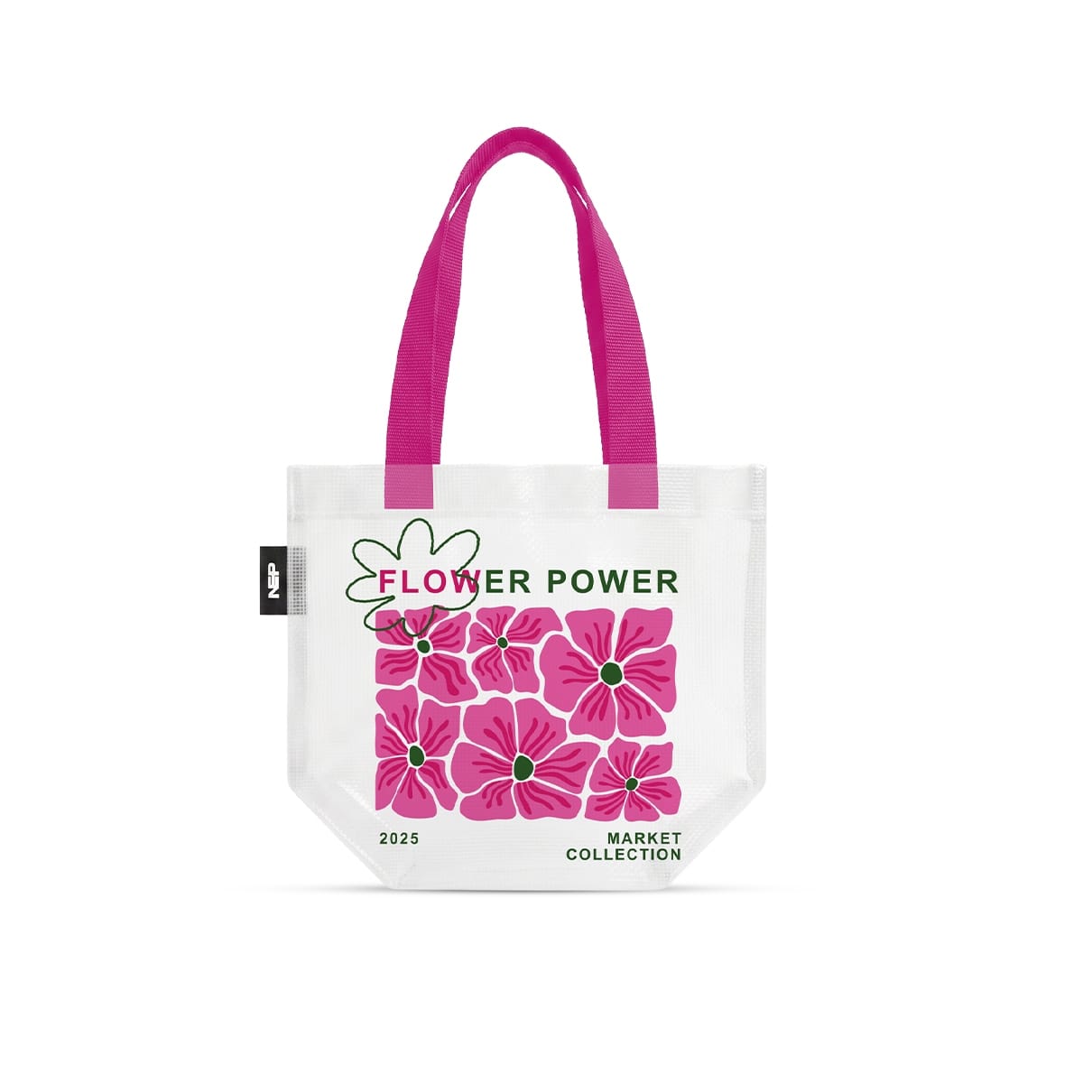 กระเป๋าช้อปปิ้ง VAVAZ รุ่น FLOWER POWER ขนาด S สีชมพู_0